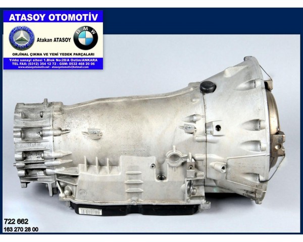 MERCEDES W163 ML320 OTOMATİK ŞANZIMAN 722662 - 1632702800 1632710701 2102710801 1632710501 A1632702800 A1632710501 R1632710701 R2102710801 R2102711801 H12802F3 ML 722662 MERCEDES 722 662 MERCEDES 7226620 M112